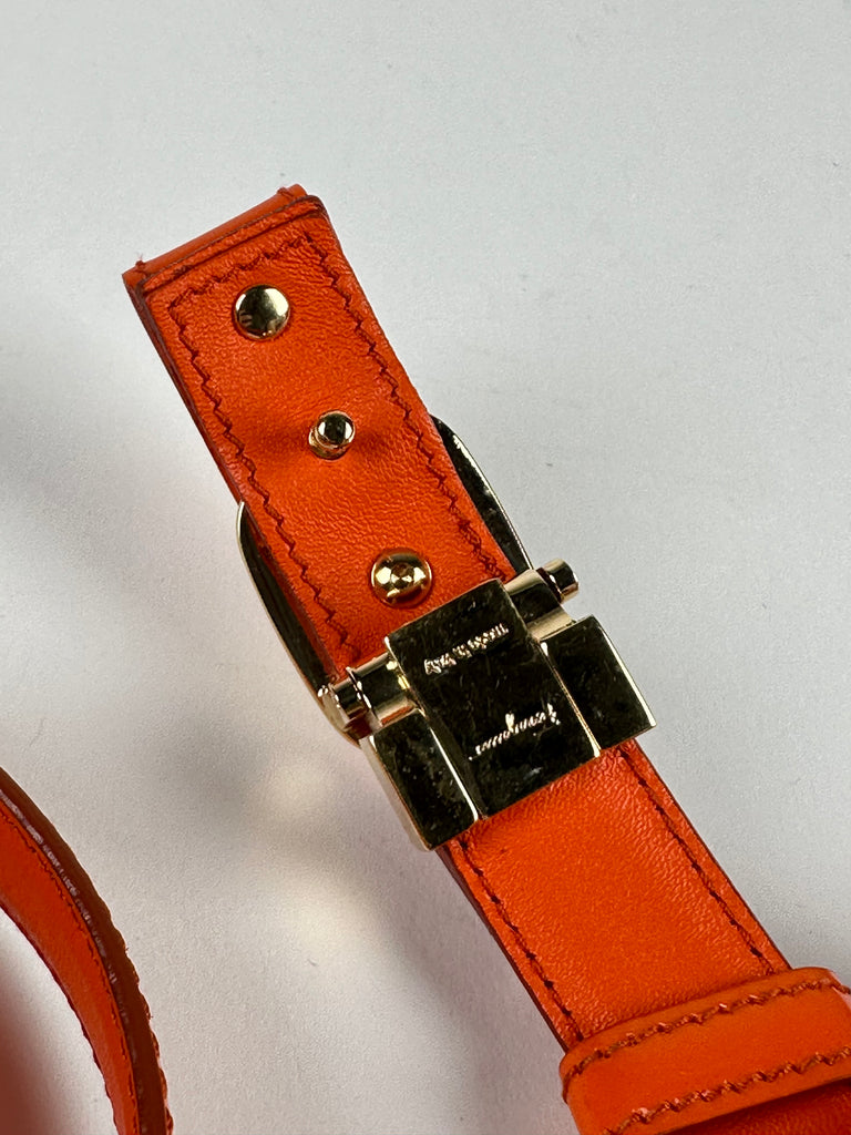 Salvatore Ferragamo Reversible & Adjustable Leather Belt - Black - 100 cm