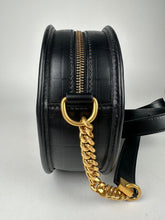 Load image into Gallery viewer, Balmain 1945 Disco Monogram Jacquard Round Bag Black White