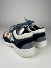 Load image into Gallery viewer, Chanel Classic Trainers Blue Grey White Orange Size 35.5EU