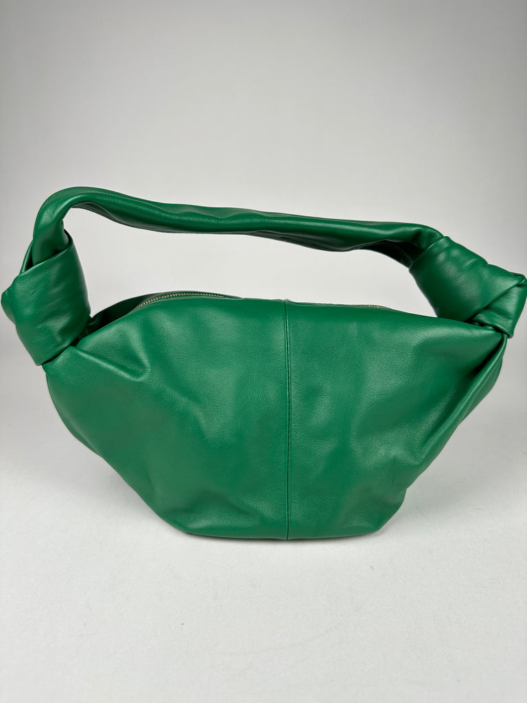 Bottega Veneta Nappa Leather Mini Double Knot Bag Parakeet Green