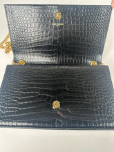 Load image into Gallery viewer, Saint Laurent Black Calfskin Classic Monogram Kate Tassel Medium