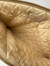 Load image into Gallery viewer, Chanel Woven Raffia Large Cosmetic O-Case Clutch Beige Gold