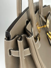Load image into Gallery viewer, Hermes Birkin 30 Evercolor Leather Etoupe GHW