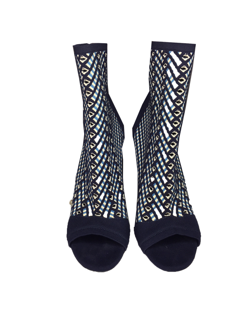 Gianvitto Rossi Knit Open Toe Sock Boot Size 38EU