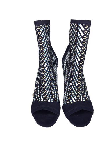 Gianvitto Rossi Knit Open Toe Sock Boot Size 38EU