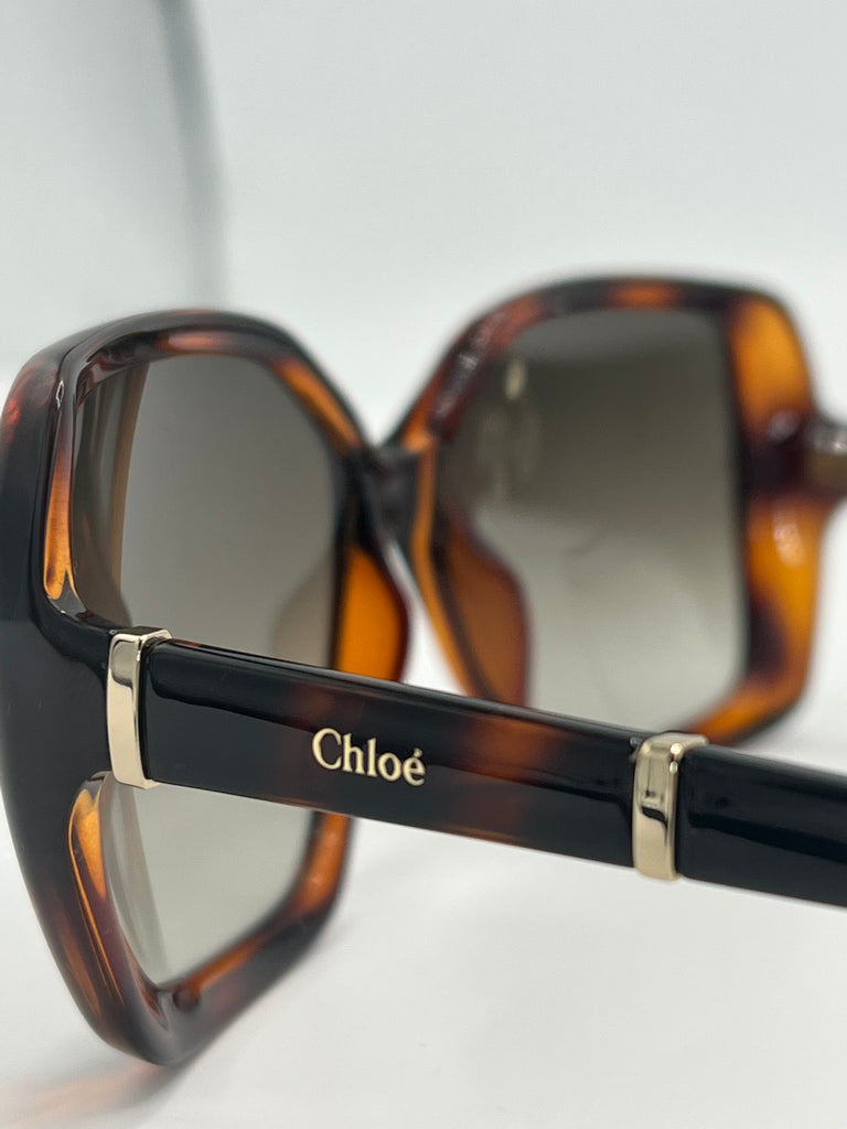 Chloe CE680S Oversized Square Sunglasses tortoise