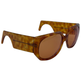 Valentino Vintage 543 Mask Style Sunglasses Tortoise Brown