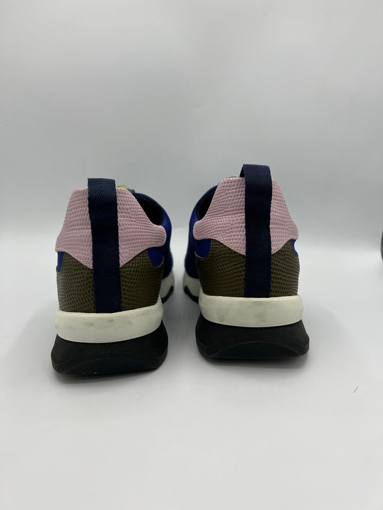 Fendi Neoprene Rainbow Studded Sneaker Size 38EU