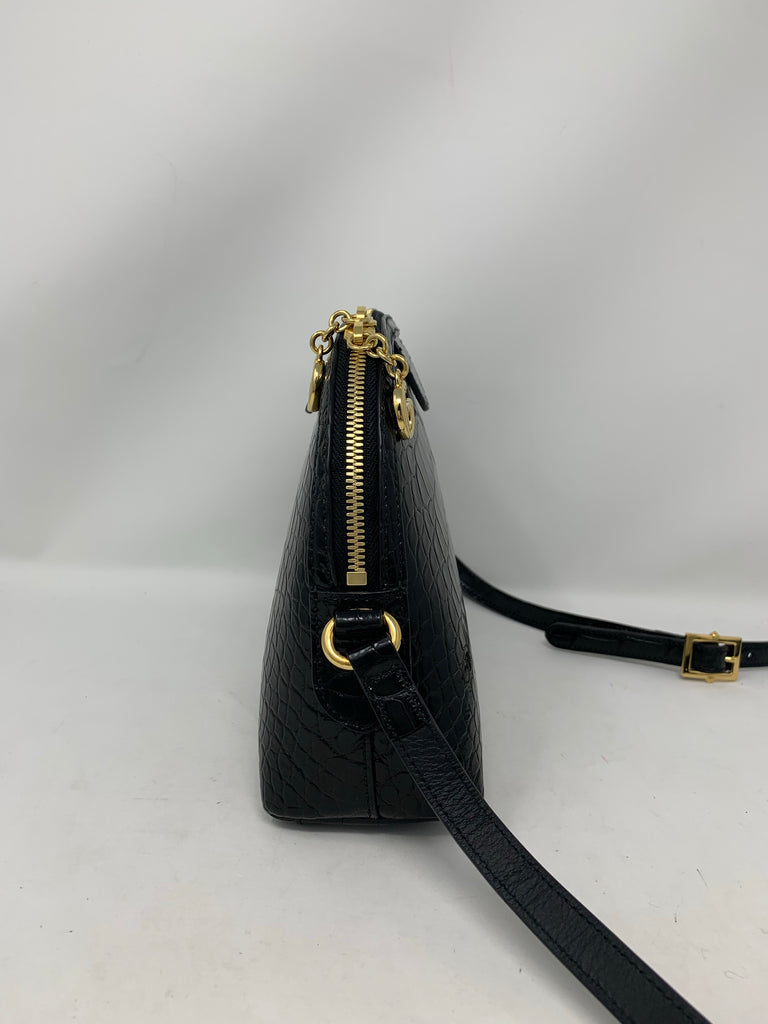 Gucci Ophidia Crocodile Crossbody Black