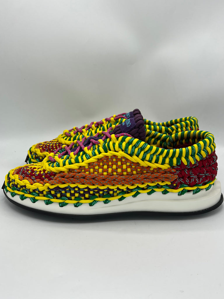 Valentino Garavani Crochet Knit Sneaker Multicolor size 45EU