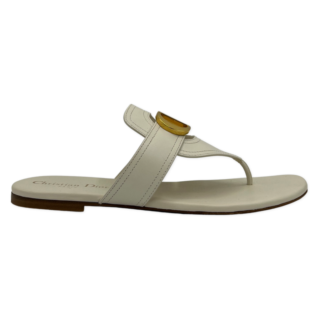 Dior 30 Montaigne Flat Thong Sandal Size 38