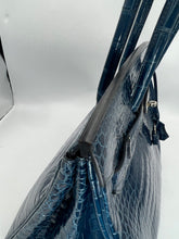Load image into Gallery viewer, Hermes Shiny Porosus Crocodile Birkin 35 Bleu Roi PHW