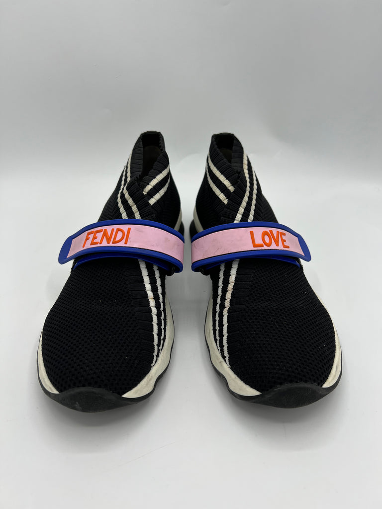 Fendi Rockoko Fendi Love Sneaker Navy/pink Size 36EU