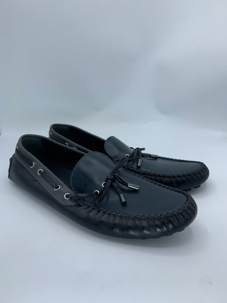 Louis Vuitton Tri Color Calfskin Arizona Moccasin Navy Blue – Sacdelux