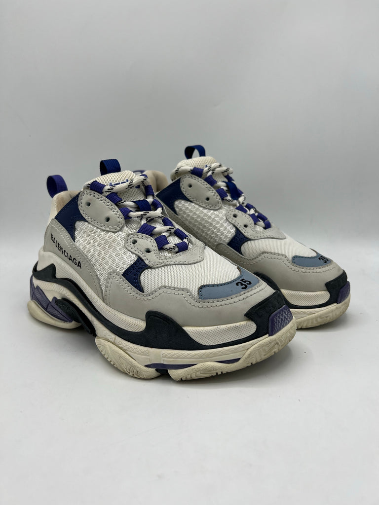 Balenciaga Triple S Blue Purple Black White Size 35EU – Sacdelux