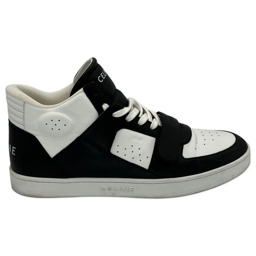 Celine CT-02 mid top sneaker Calfskin Black/White Size 45EU
