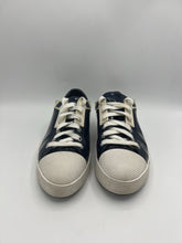 Load image into Gallery viewer, Prada Navy Patent Logo White Toe Cap Sneakers Size 40 EU