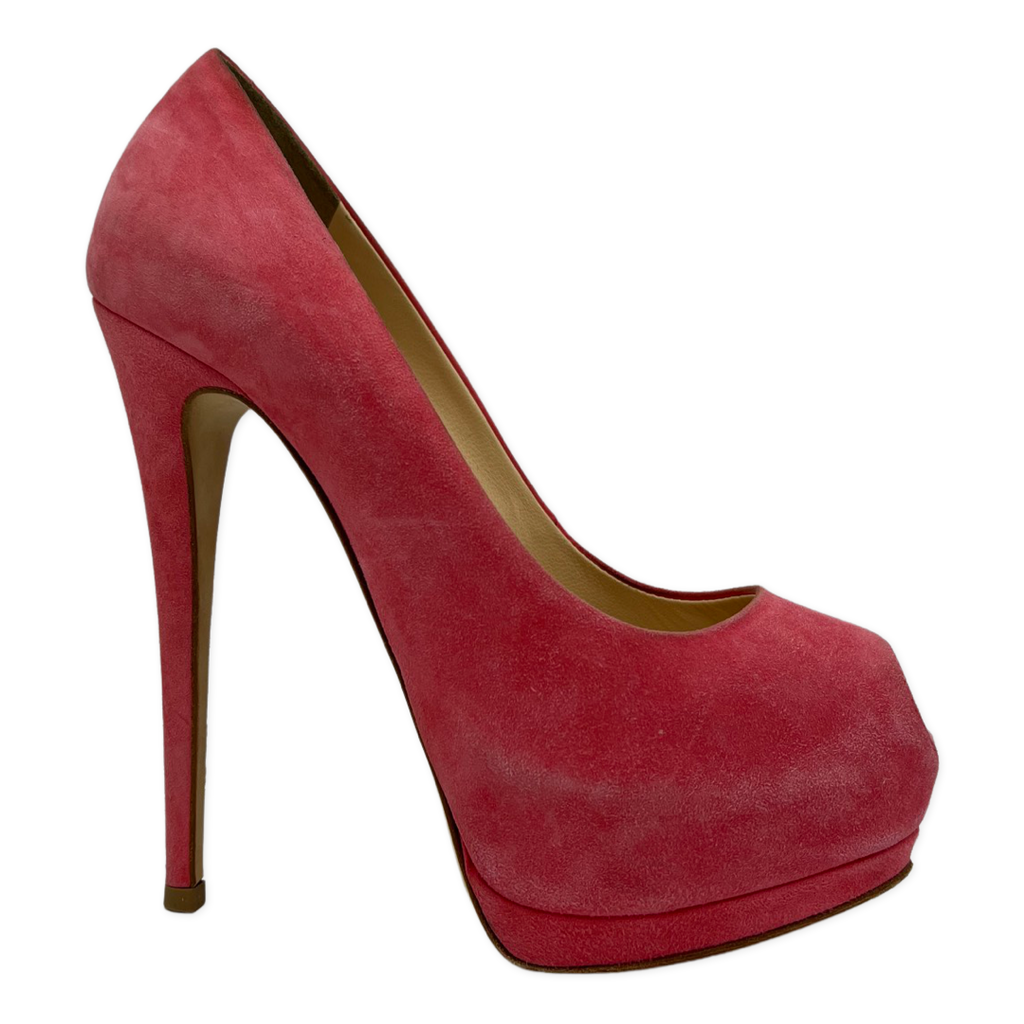 Giuseppe Zanotti Pink Pump Platform Suede Peep-toes size 38EU