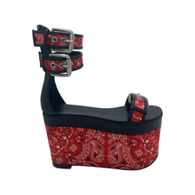 Load image into Gallery viewer, Giuseppe Zanotti Bandanna Wrap Platform Sandals Size 35 EU