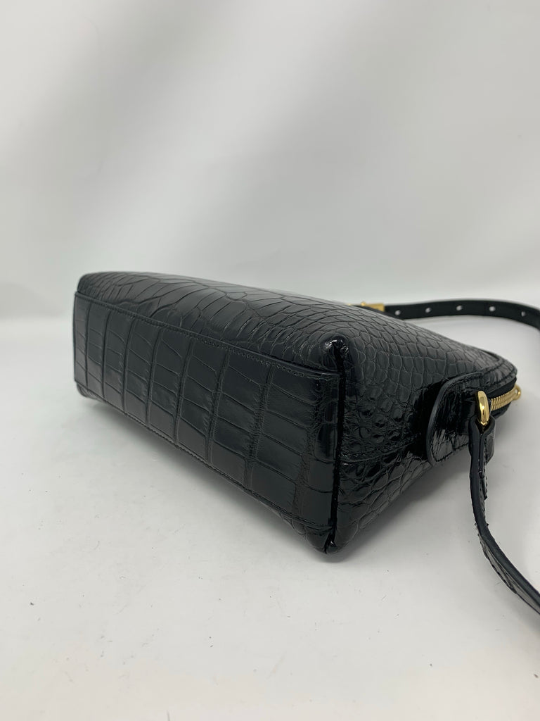 Gucci Ophidia Crocodile Crossbody Black