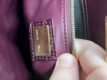 Load image into Gallery viewer, Fendi Mini Peekaboo Crocodile Dark Purple/Burgundy