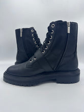 Load image into Gallery viewer, Jimmy Choo Cora Flat Ankle Boots Black Crystal Accents 38.5EU