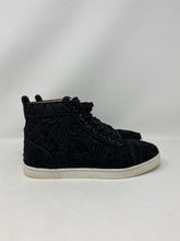 Load image into Gallery viewer, Christian louboutin lace black high top sneaker size 37.5