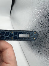 Load image into Gallery viewer, Hermes Shiny Porosus Crocodile Birkin 35 Bleu Roi PHW