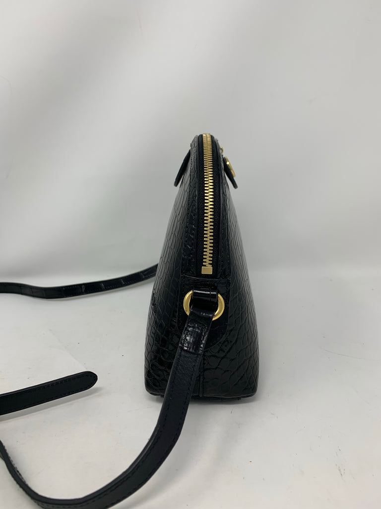 Gucci Ophidia Crocodile Crossbody Black