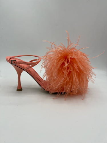 Bottega Veneta Feather Dot Sandal Flamingo size 36EU