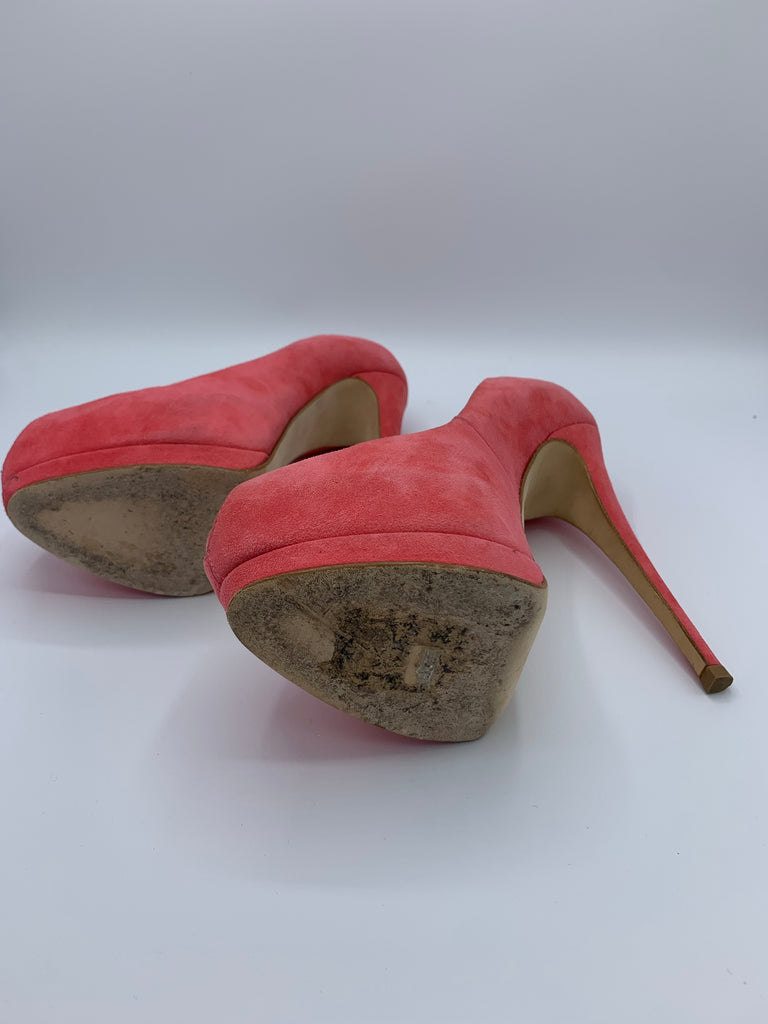 Giuseppe Zanotti Pink Pump Platform Suede Peep-toes size 38EU