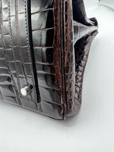 Load image into Gallery viewer, Hermes Shiny Porosus Crocodile JPG Shoulder Birkin 42 Chocolate PHW