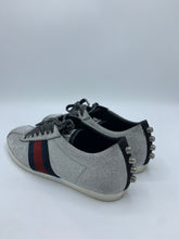 Load image into Gallery viewer, Gucci  Sparkly Ace Sneakers with Heel Stud 36G