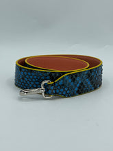 Load image into Gallery viewer, Fendi Strap You Blue/ Pink Snakeskin Shoulder strap