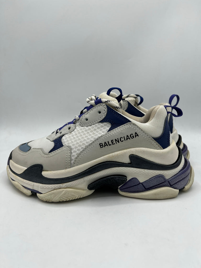 Balenciaga Triple S Blue Purple Black White Size 35EU