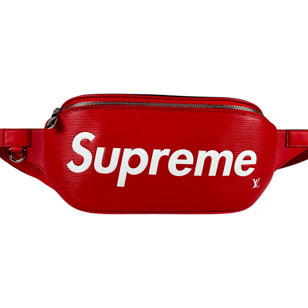 Louis Vuitton x Supreme Collab Limited Edition Belt For Sale for