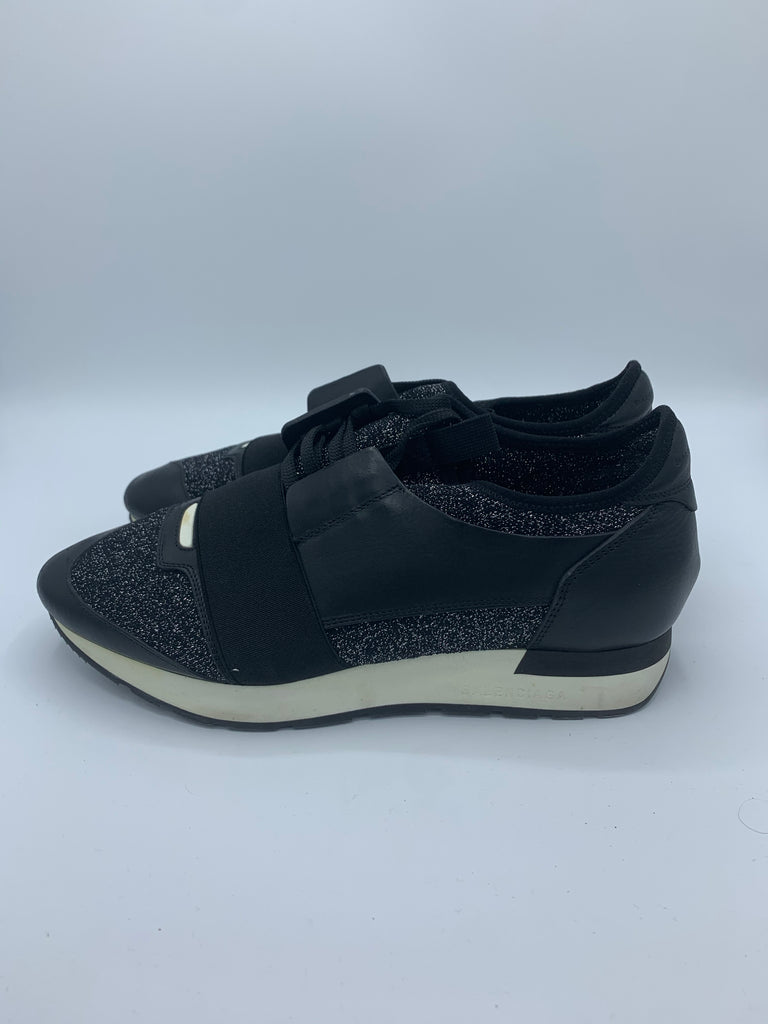 Balenciaga race runner sneakers Black & Sparkly EU 40