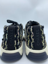 Load image into Gallery viewer, Chanel Olive Green/Tweed Sneakers Size38.5 EU