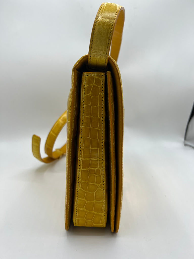 Tom Ford Natalia Large Alligator Yellow