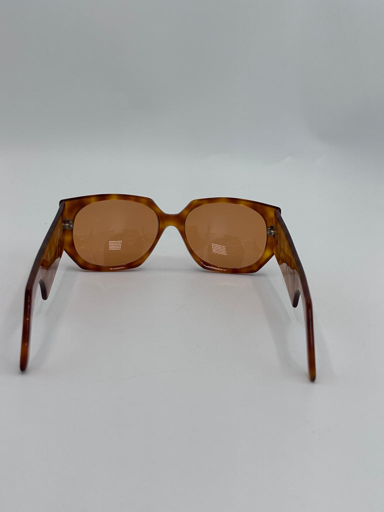 Valentino Vintage 543 Mask Style Sunglasses Tortoise Brown