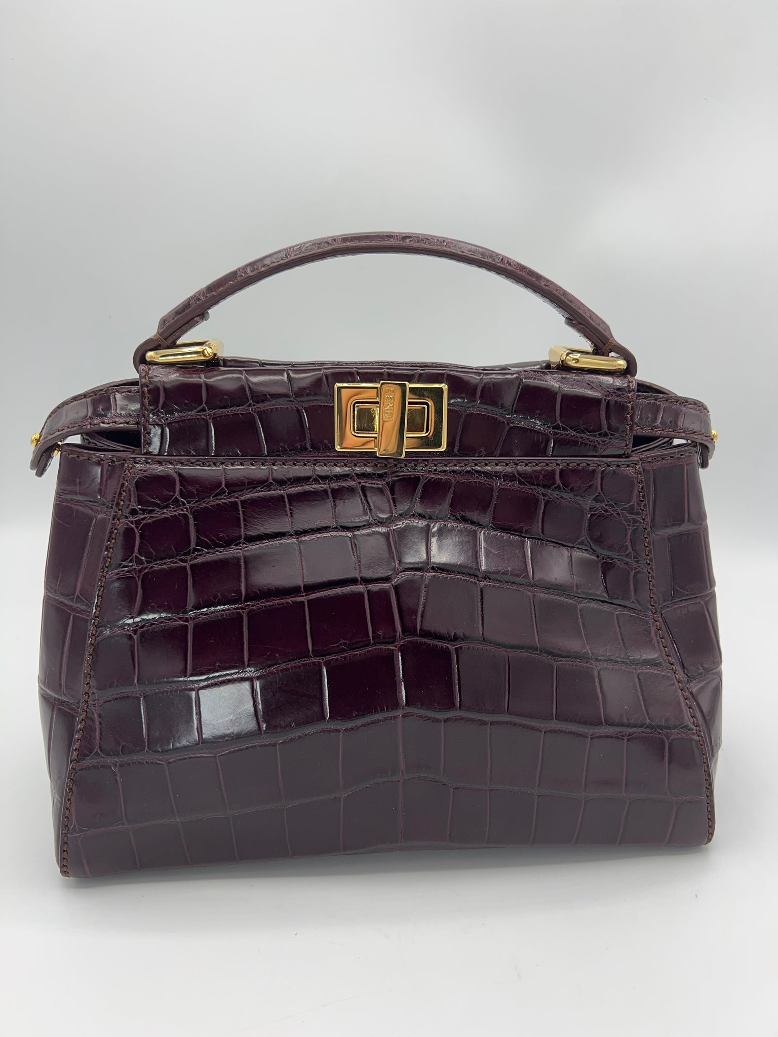 Fendi peekaboo crocodile mini bag Clearance