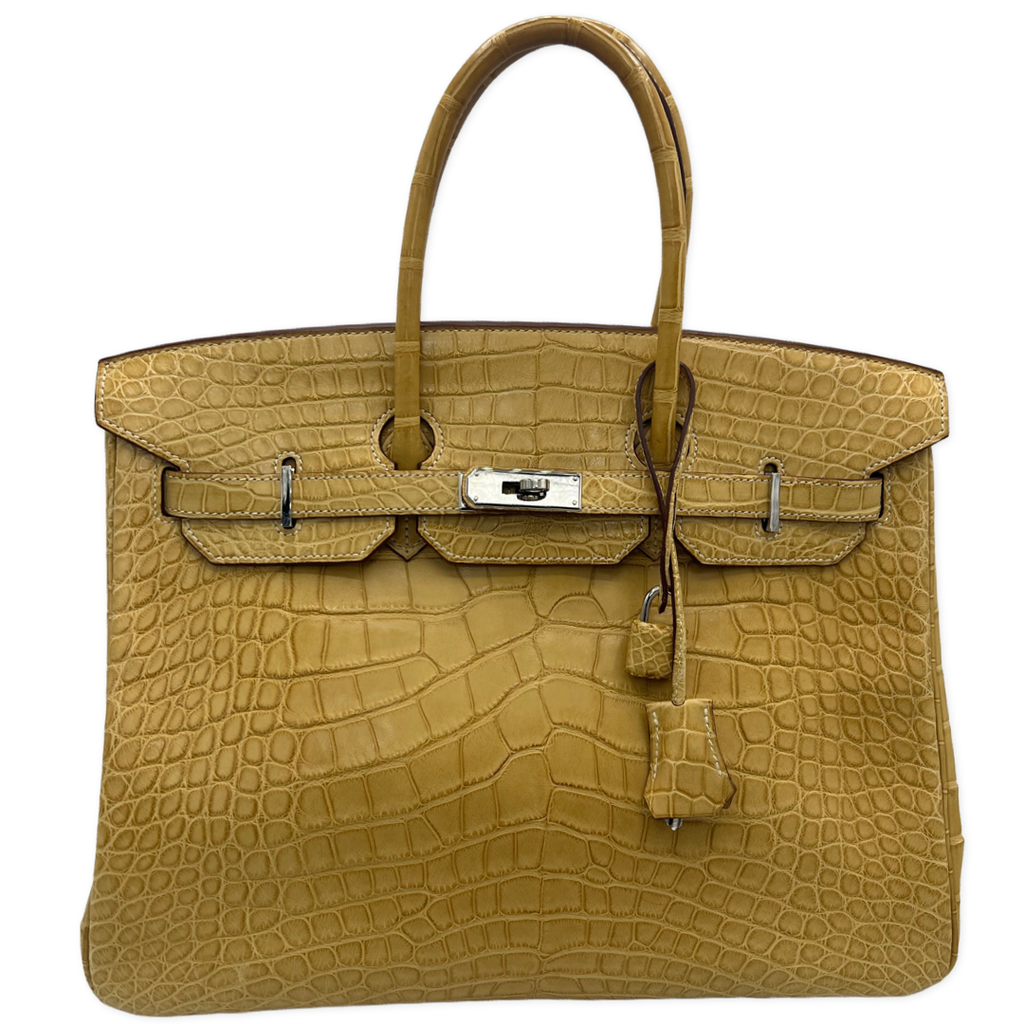 Hermès Poussière Matte Alligator Birkin 35 PHW – FashionsZila