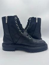 Load image into Gallery viewer, Jimmy Choo Cora Flat Ankle Boots Black Crystal Accents 38.5EU