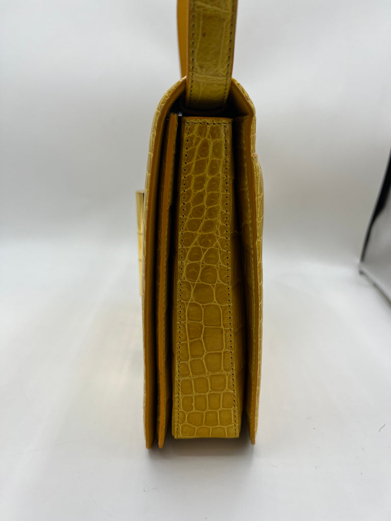 Tom Ford Natalia Large Alligator Yellow