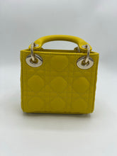 Load image into Gallery viewer, Dior Lambskin Cannage Micro Lady Dior Mustard Yellow