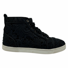 Load image into Gallery viewer, Christian louboutin lace black high top sneaker size 37.5