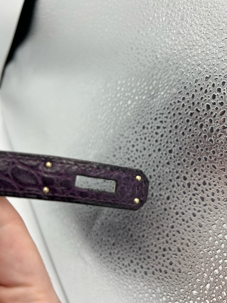 Hermès - Authenticated Birkin 35 Handbag - Alligator Purple For Woman, Very Good condition