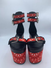 Load image into Gallery viewer, Giuseppe Zanotti Bandanna Wrap Platform Sandals Size 35 EU