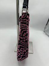 Load image into Gallery viewer, Prada Jacquard Knit and Leather Cleo Shoulder Bag Pink/Black
