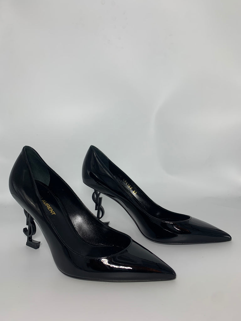 Saint Laurent Opyum Heels  size 37EU Black Patent Leather